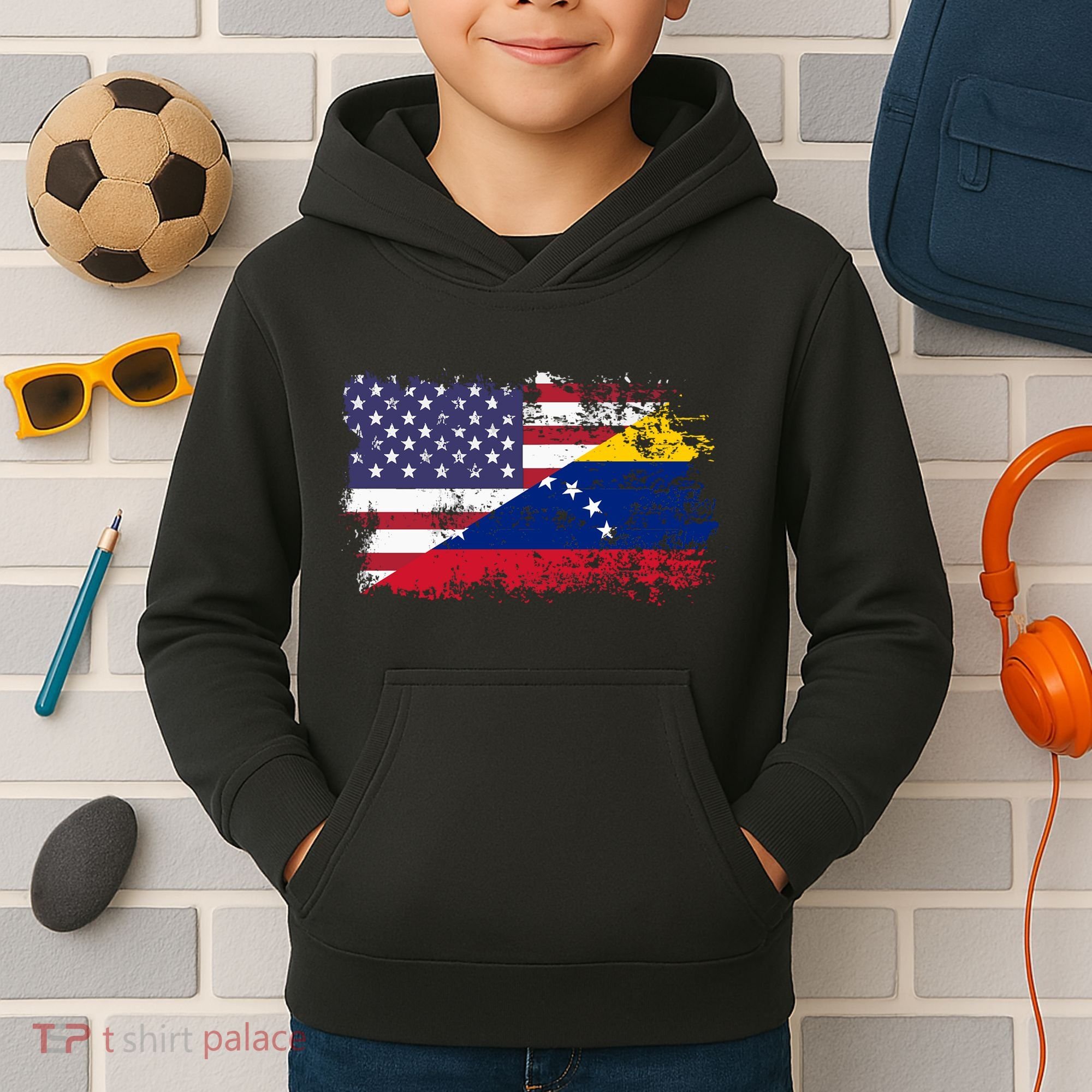 American Venezuela Flag Funny Gift Kids Hoodie