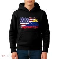 American Venezuela Flag Funny Gift Kids Hoodie thumb 4