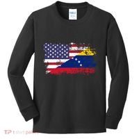 American Venezuela Flag Funny Gift Kids Long Sleeve Shirt thumb 0