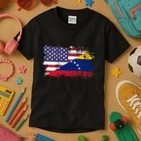 American Venezuela Flag Funny Gift Kids T-Shirt thumb 3
