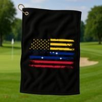 American Venezuela Flag Cute Gift Golf Towel thumb 1