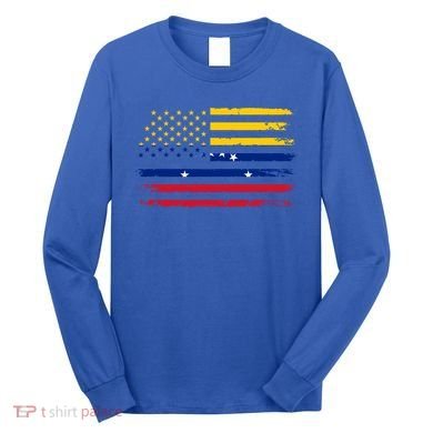 American Venezuela Flag Cute Gift Long Sleeve Shirt