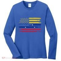 American Venezuela Flag Cute Gift Women's Long Sleeve Shirt thumb 0