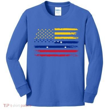 American Venezuela Flag Cute Gift Kids Long Sleeve Shirt