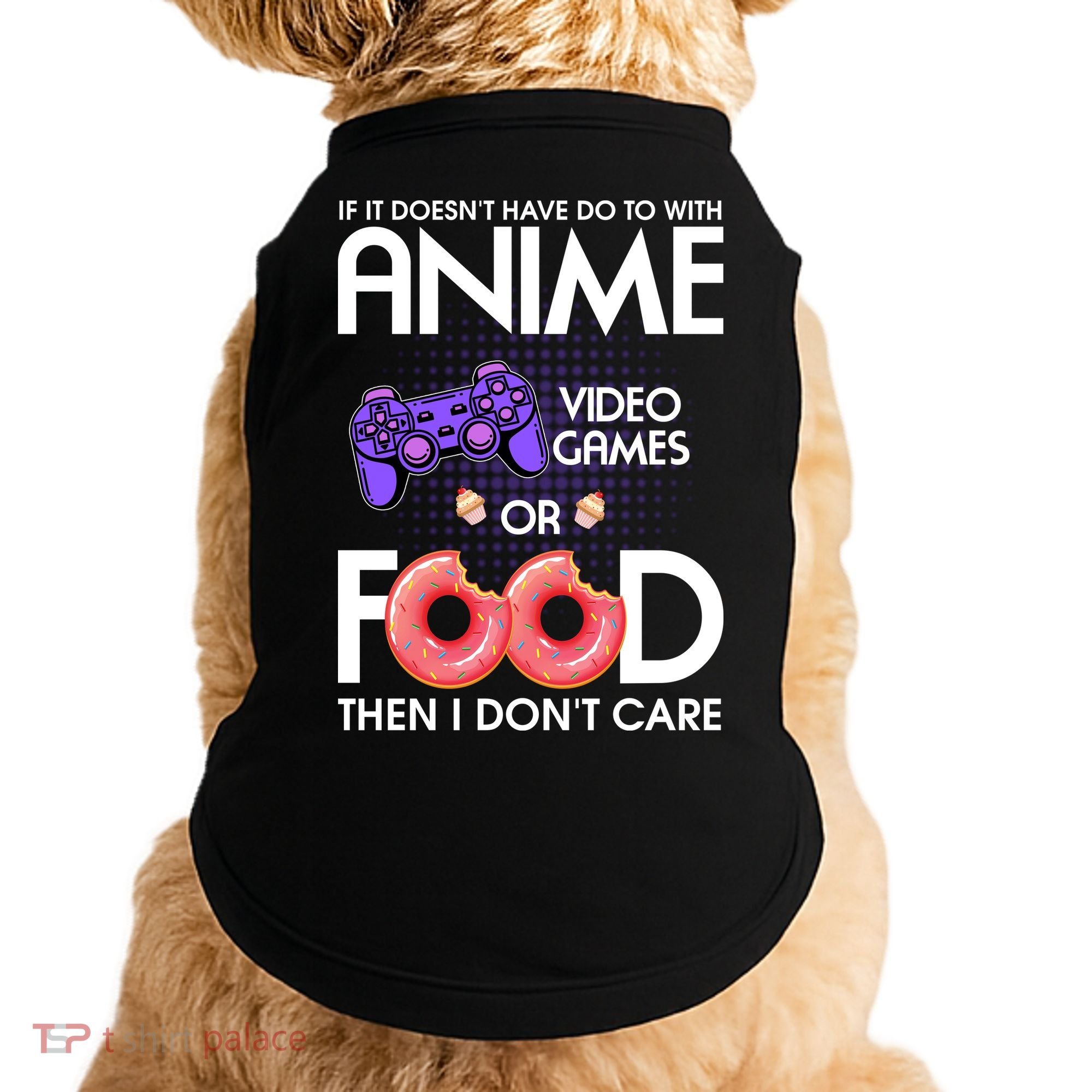 Anime Video Games And Food Lover Doggie Tank