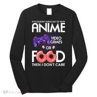 Anime Video Games And Food Lover Long Sleeve Shirt thumb 0