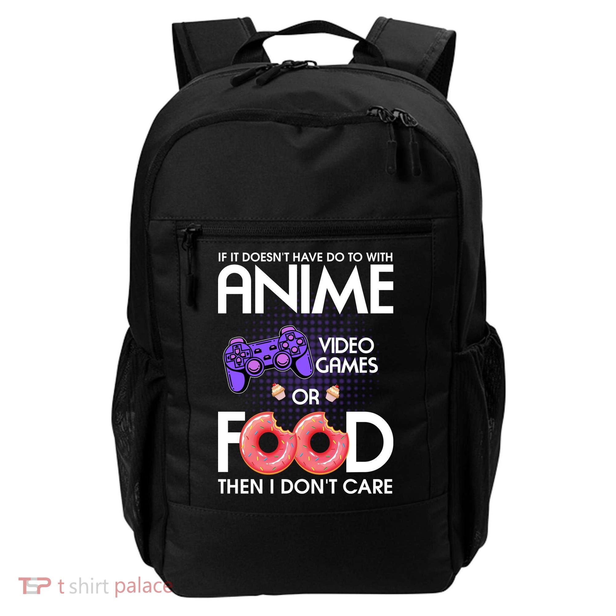 Anime Video Games And Food Lover Backpack