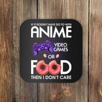 Anime Video Games And Food Lover Coaster thumb 0