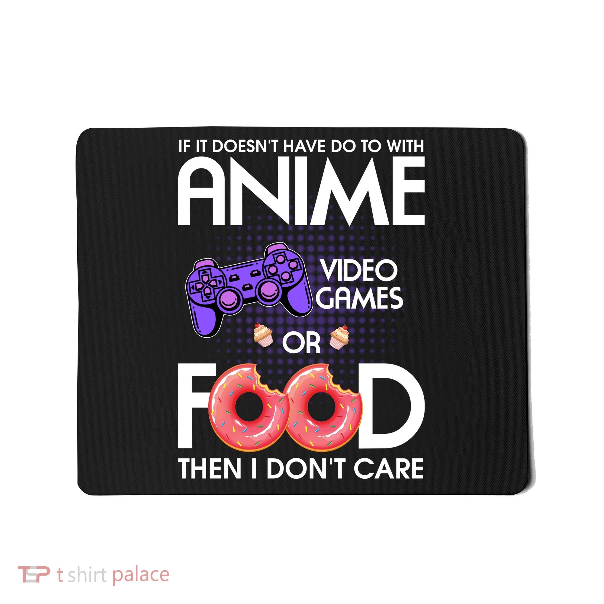 Anime Video Games And Food Lover Mousepad