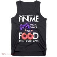 Anime Video Games And Food Lover Tank Top thumb 0