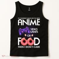 Anime Video Games And Food Lover Tank Top thumb 2