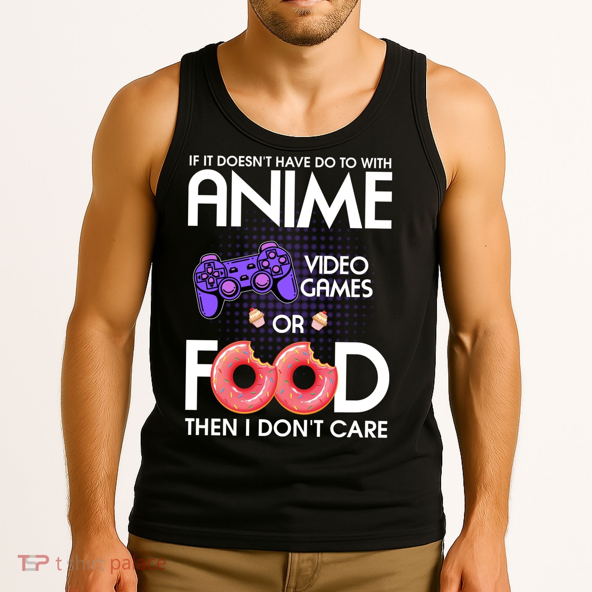 Anime Video Games And Food Lover Tank Top