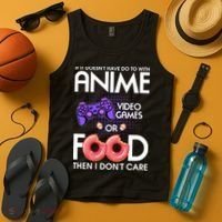 Anime Video Games And Food Lover Tank Top thumb 4