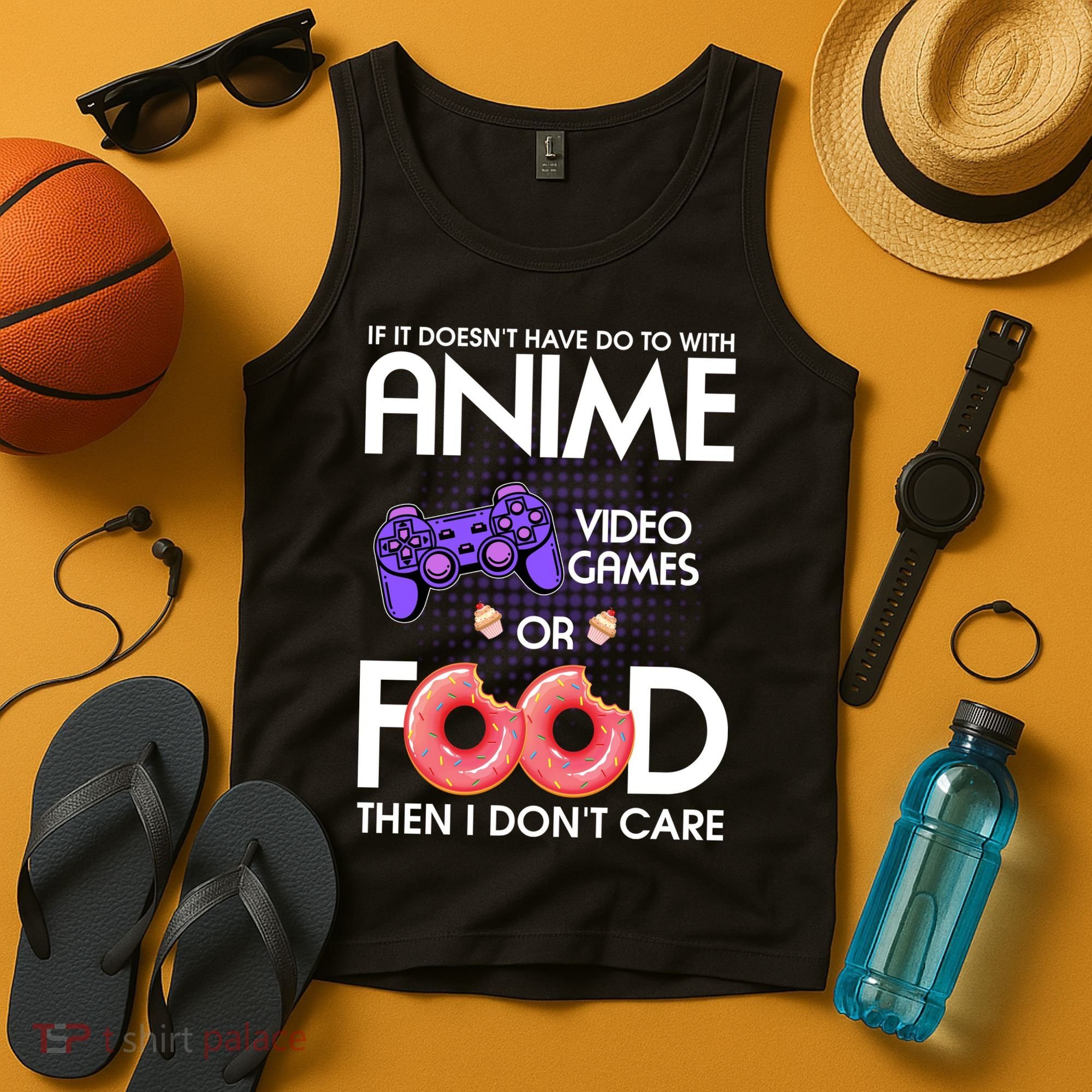 Anime Video Games And Food Lover Tank Top