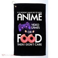 Anime Video Games And Food Lover Golf Towel thumb 0