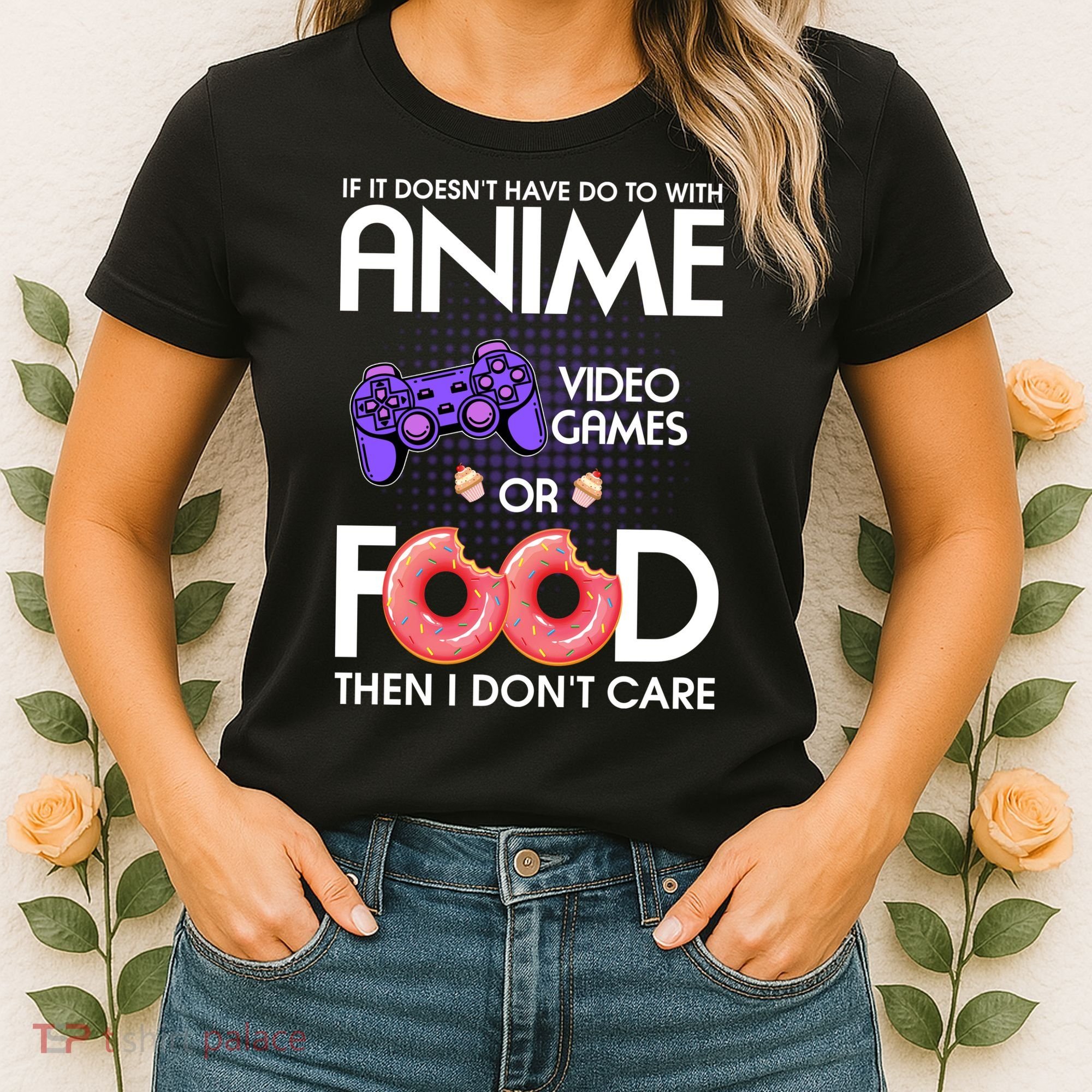 Anime Video Games And Food Lover Women's T-Shirt