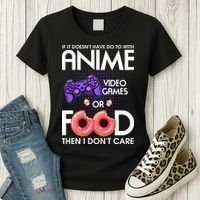Anime Video Games And Food Lover Women's T-Shirt thumb 3