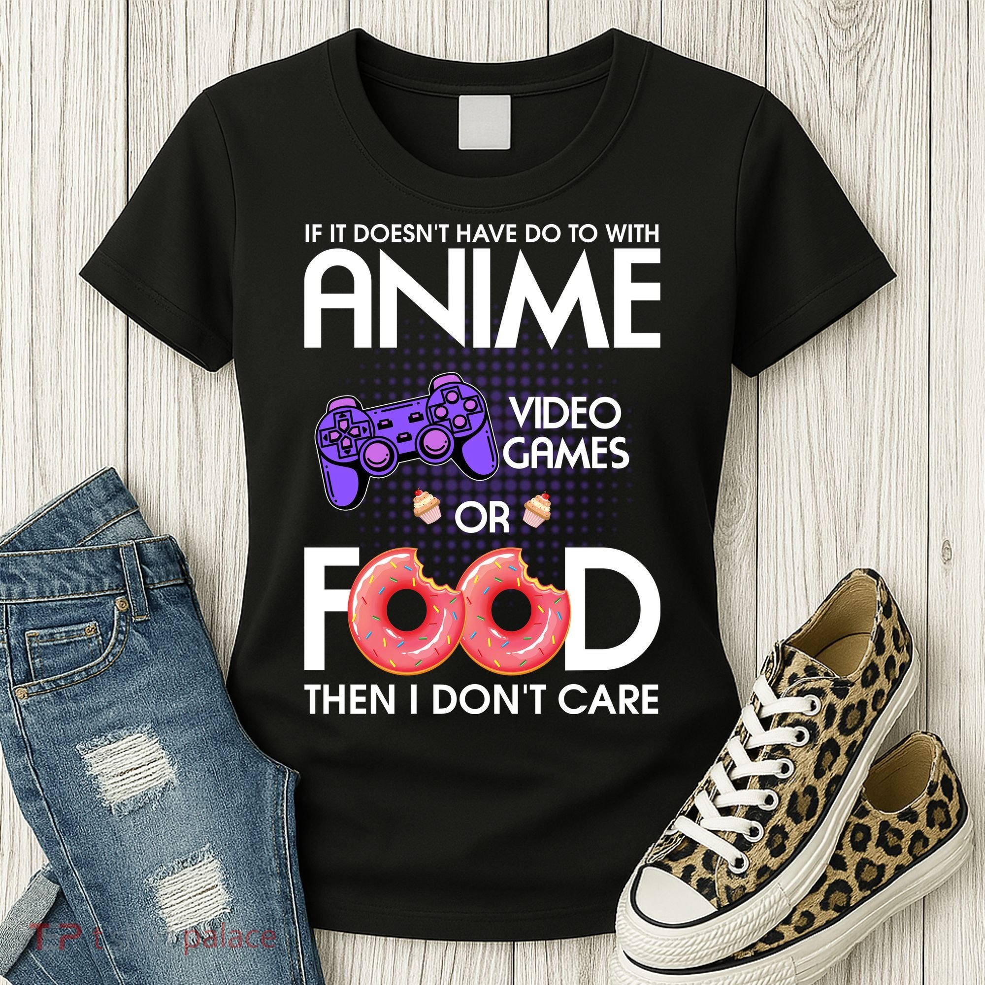 Anime Video Games And Food Lover Women's T-Shirt