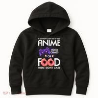 Anime Video Games And Food Lover Kids Hoodie thumb 0