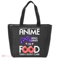 Anime Video Games And Food Lover Tote Bag thumb 0