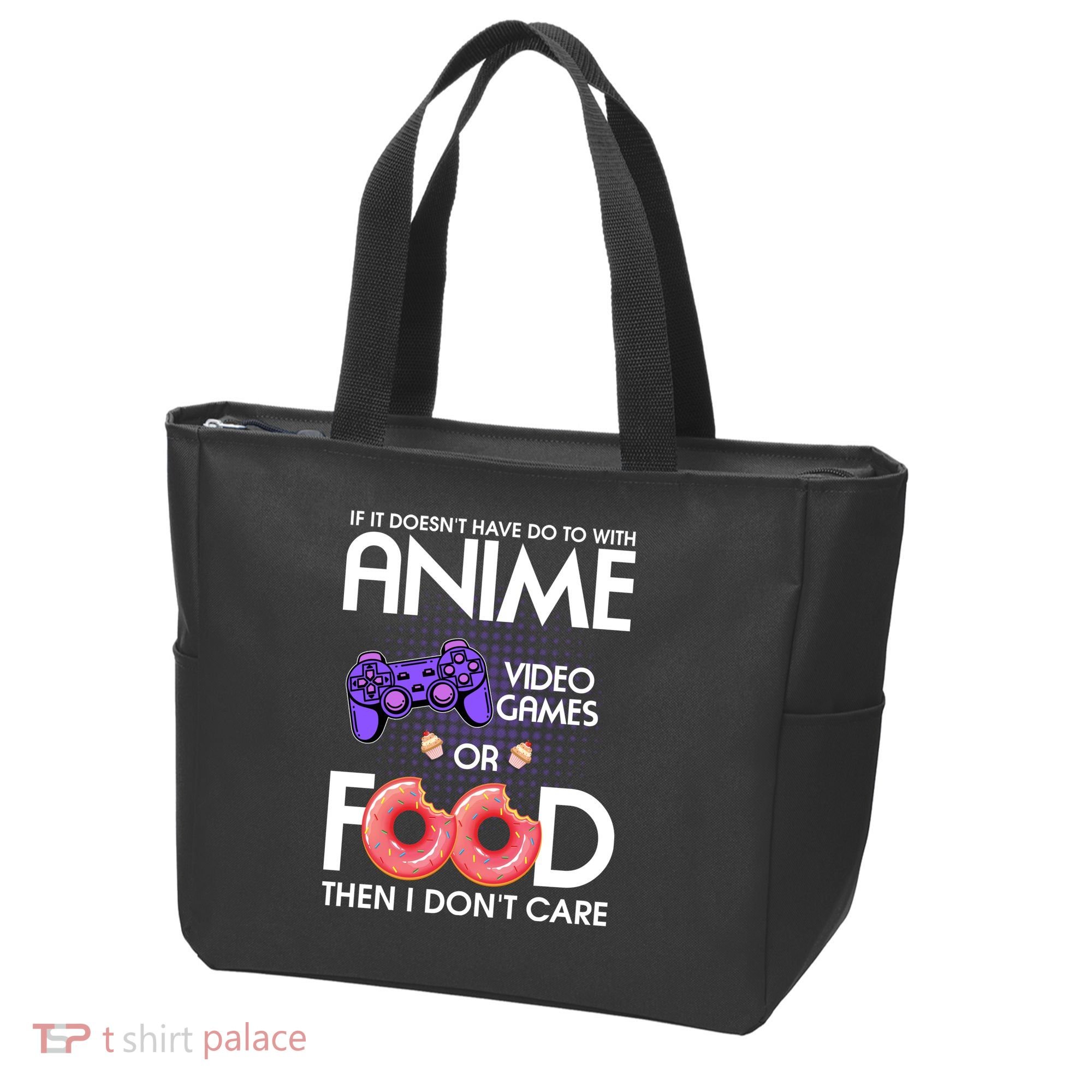 Anime Video Games And Food Lover Tote Bag