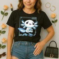 Axolotl Video Games Gamer Comfort Colors Boxy T-Shirt thumb 2
