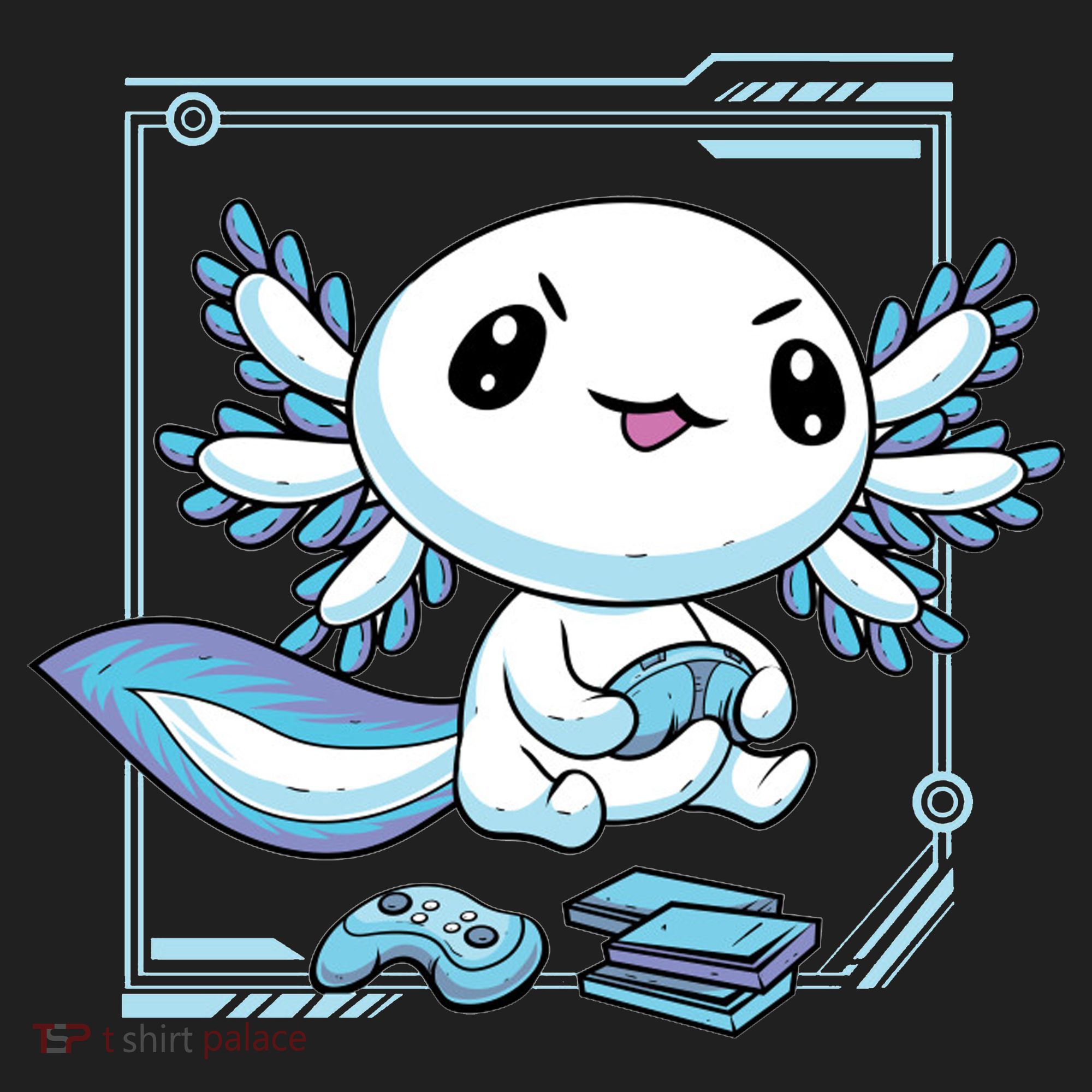 Axolotl Video Games Gamer Comfort Colors Boxy T-Shirt