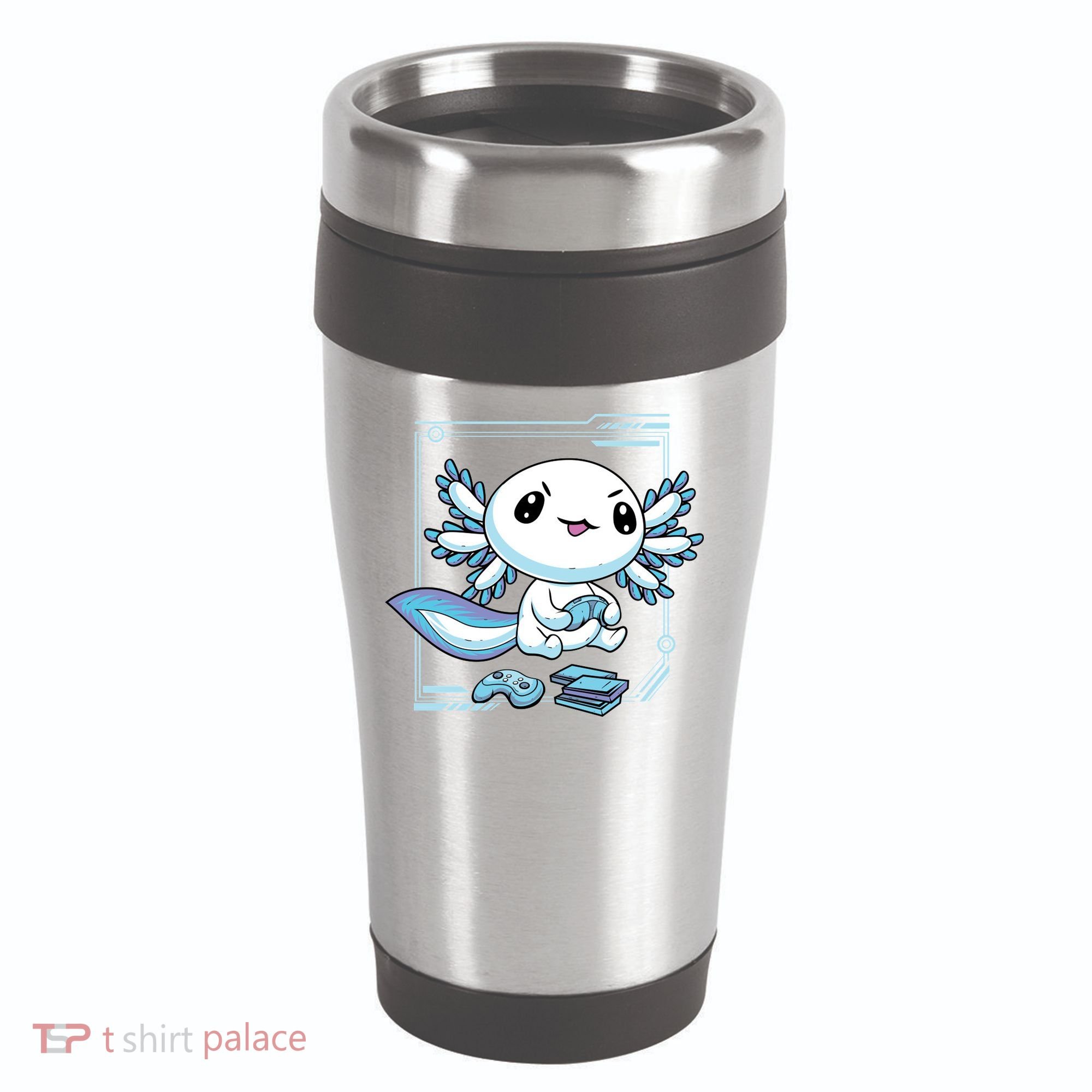 Axolotl Video Games Gamer 16oz Travel Tumbler