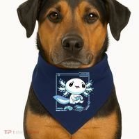 Axolotl Video Games Gamer USA-Made Doggie Bandana thumb 1