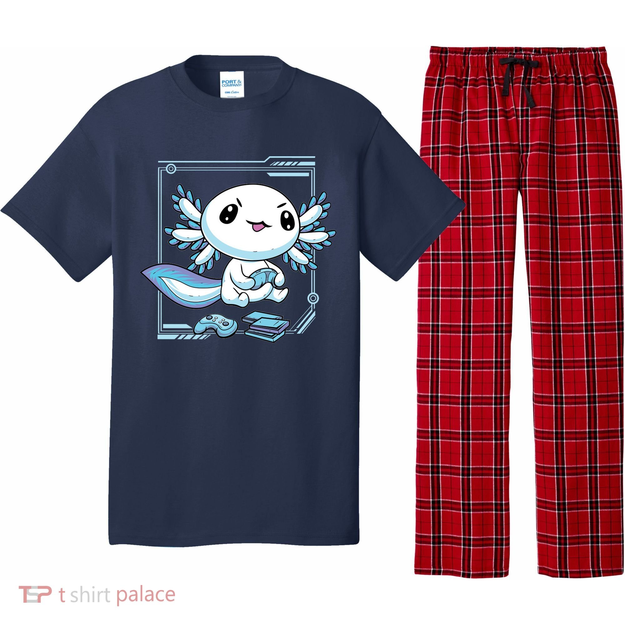 Axolotl Video Games Gamer Pajama Set