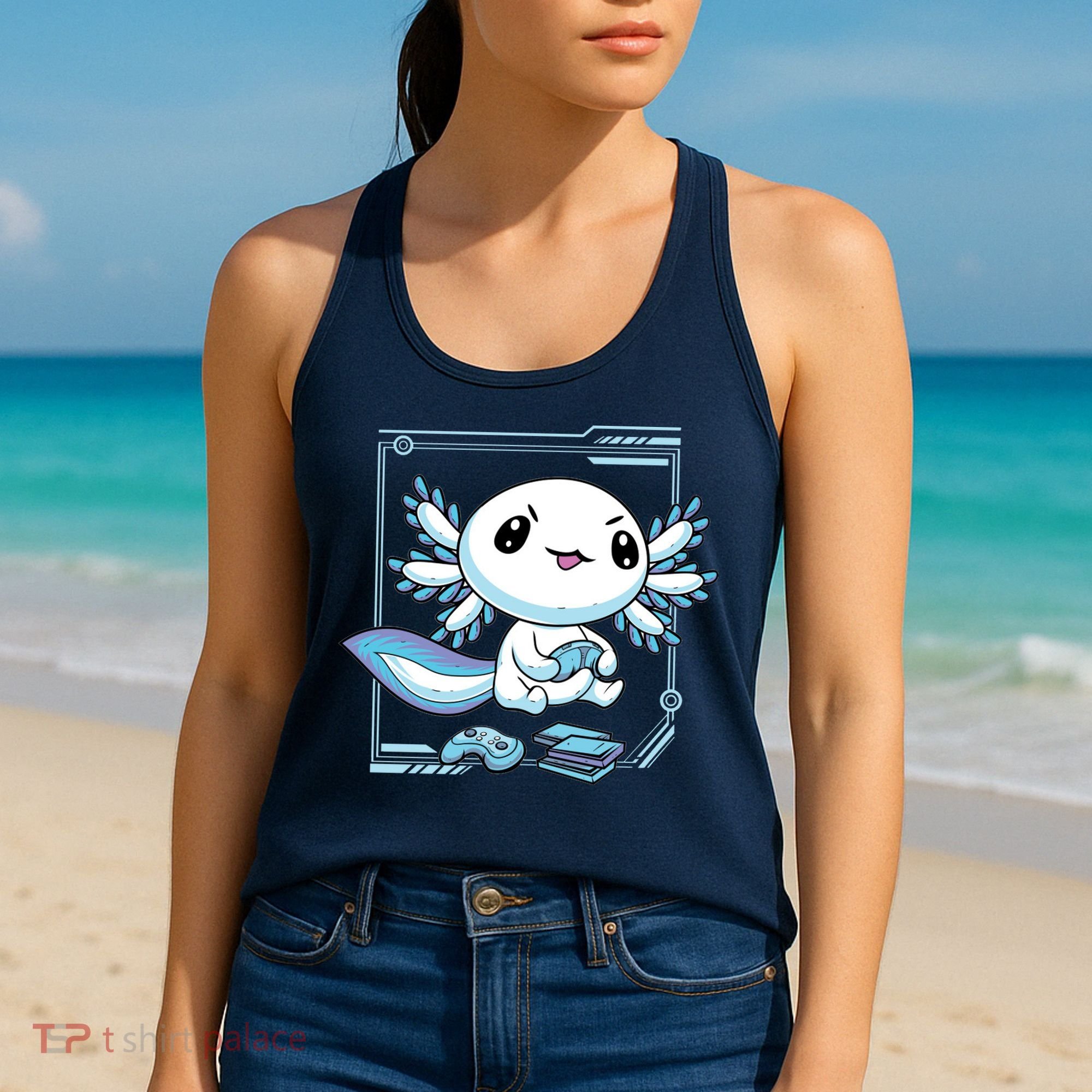 Axolotl Video Games Gamer Women's Tank Top