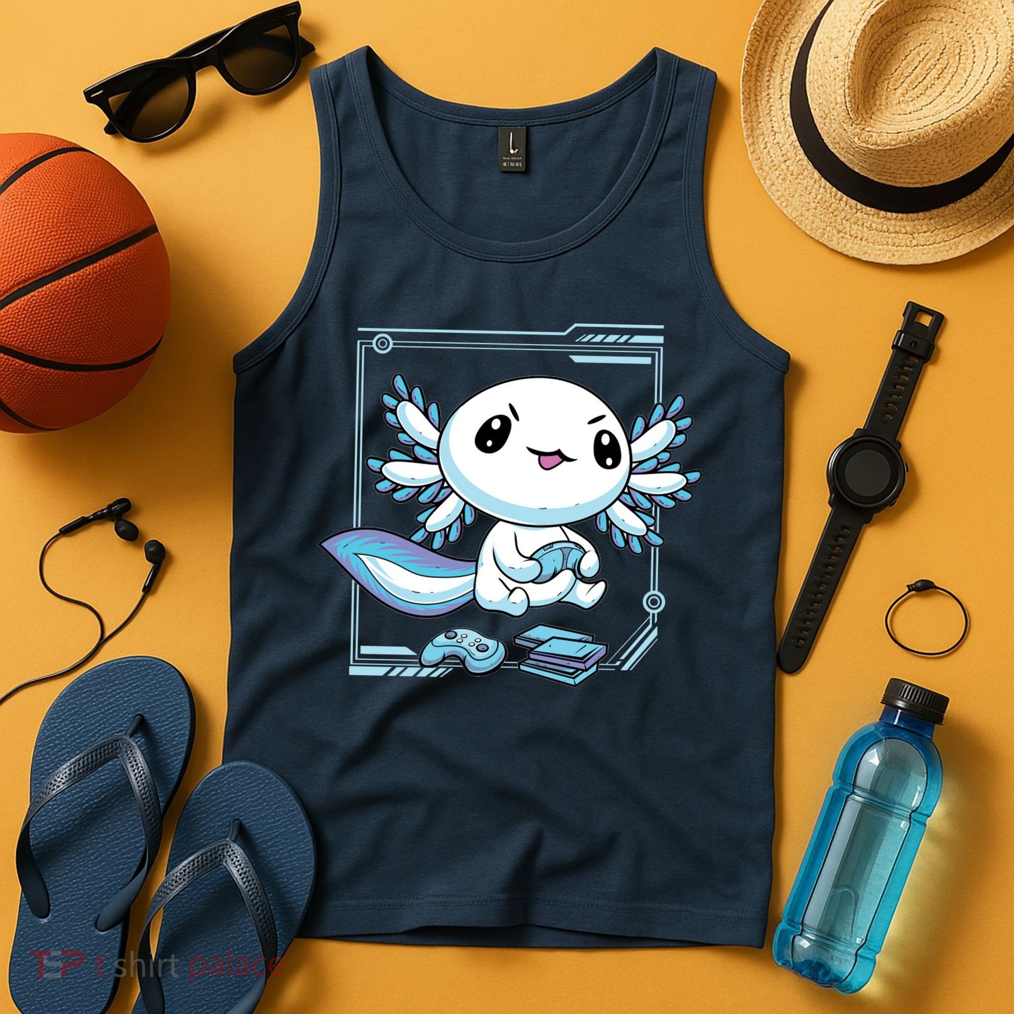 Axolotl Video Games Gamer Tank Top