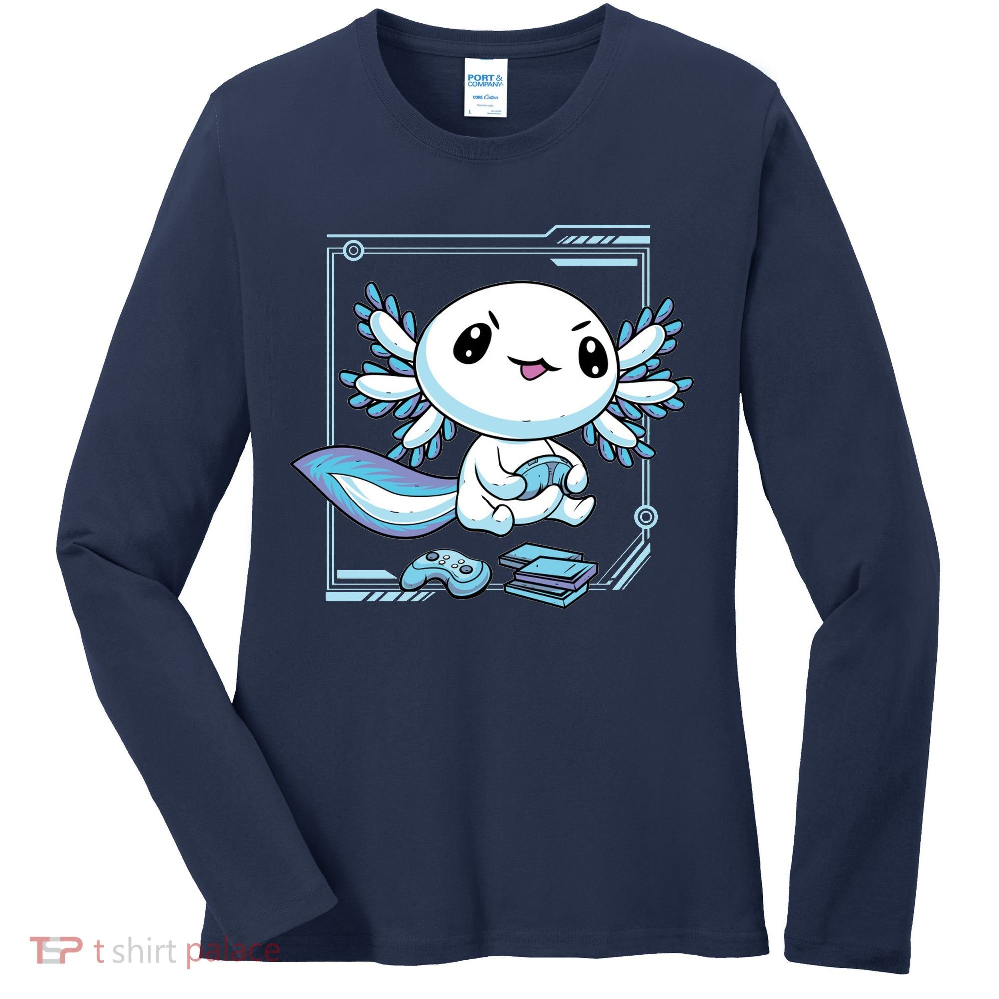 Axolotl Video Games Gamer Women's Long Sleeve Shirt