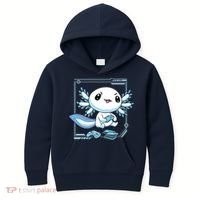 Axolotl Video Games Gamer Kids Hoodie thumb 0