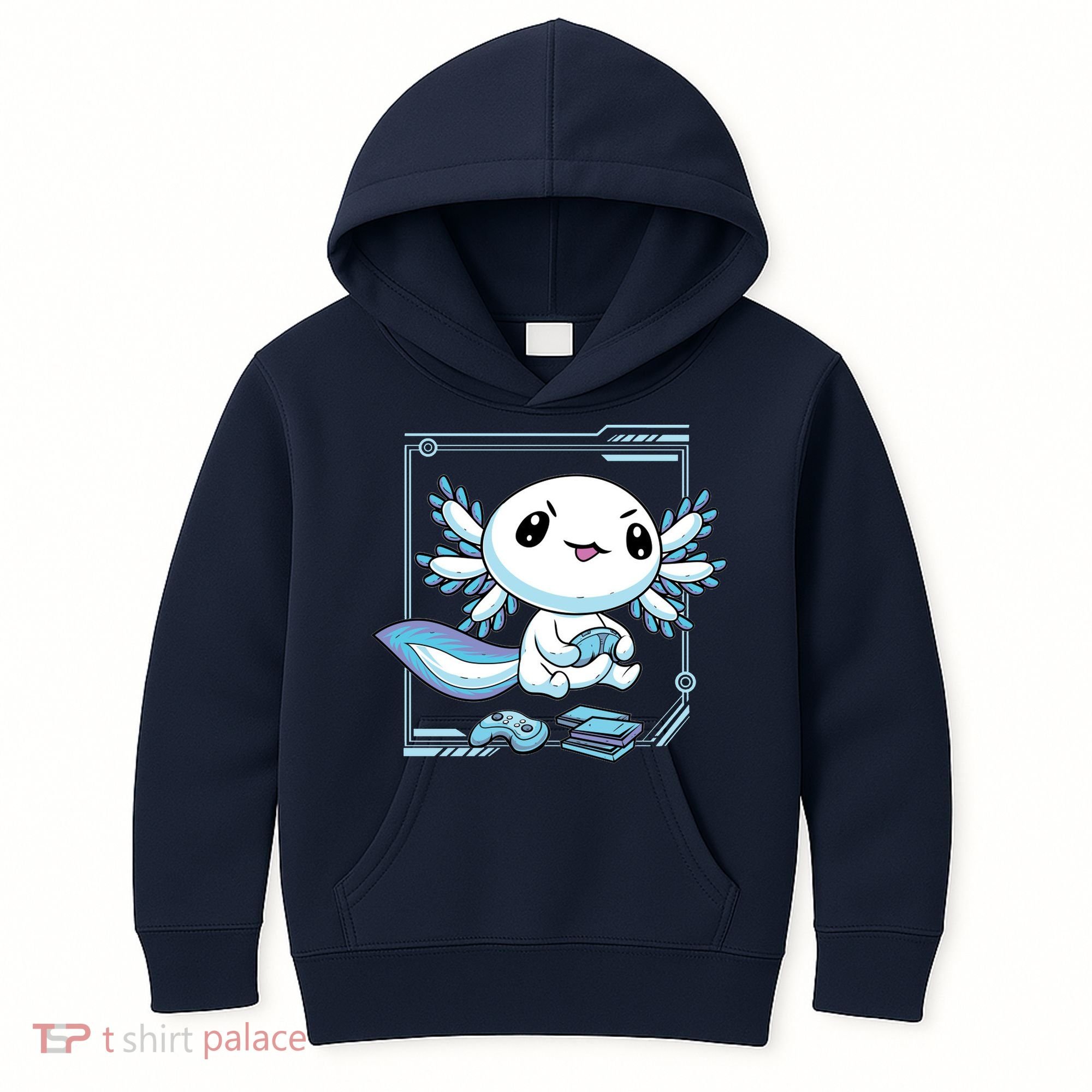Axolotl Video Games Gamer Kids Hoodie