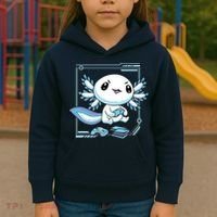 Axolotl Video Games Gamer Kids Hoodie thumb 3