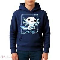 Axolotl Video Games Gamer Kids Hoodie thumb 4