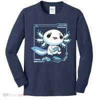 Axolotl Video Games Gamer Kids Long Sleeve Shirt thumb 0