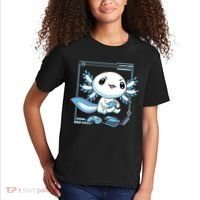 Axolotl Video Games Gamer Kids T-Shirt thumb 2