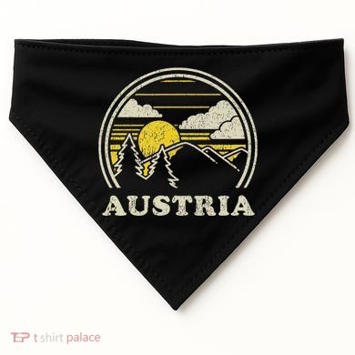 Austria Vintage Hiking Mountains USA-Made Doggie Bandana