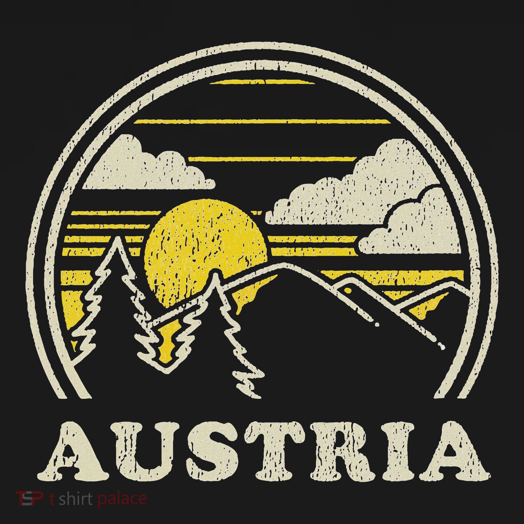 Austria Vintage Hiking Mountains T-Shirt