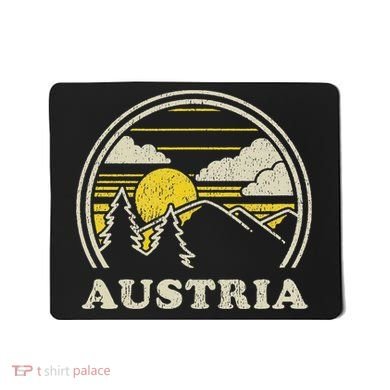 Austria Vintage Hiking Mountains Mousepad