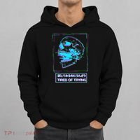 Aesthetic Vaporwave Japanese Tired Of Trying Futurism Hoodie thumb 0