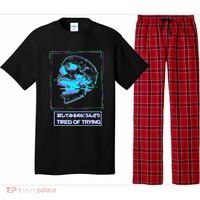 Aesthetic Vaporwave Japanese Tired Of Trying Futurism Pajama Set thumb 0