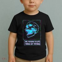 Aesthetic Vaporwave Japanese Tired Of Trying Futurism Toddler T-Shirt thumb 2