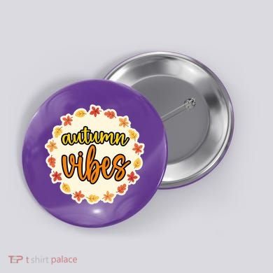 Autumn Vibes Leaf Season Button