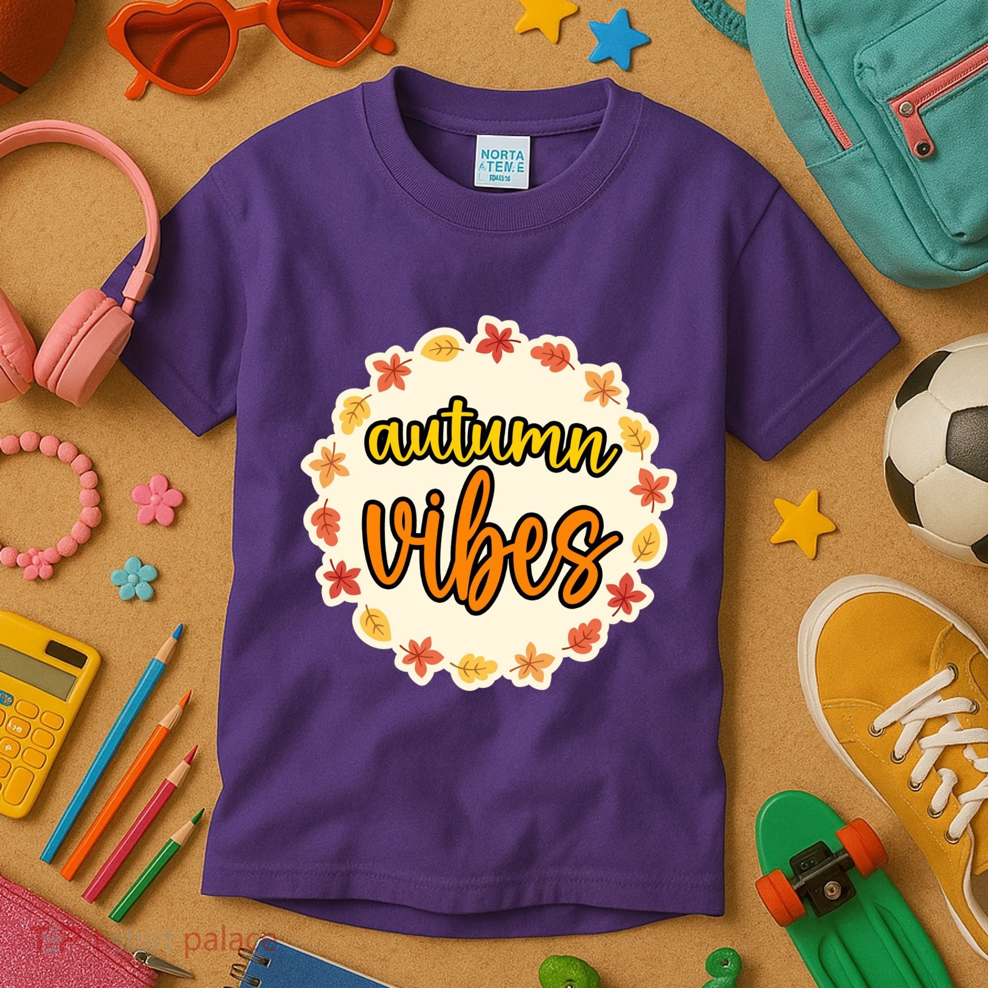 Autumn Vibes Leaf Season Kids T-Shirt