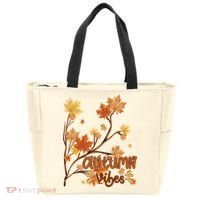 Autumn Vibes Leaves Cozy Tote Bag thumb 0