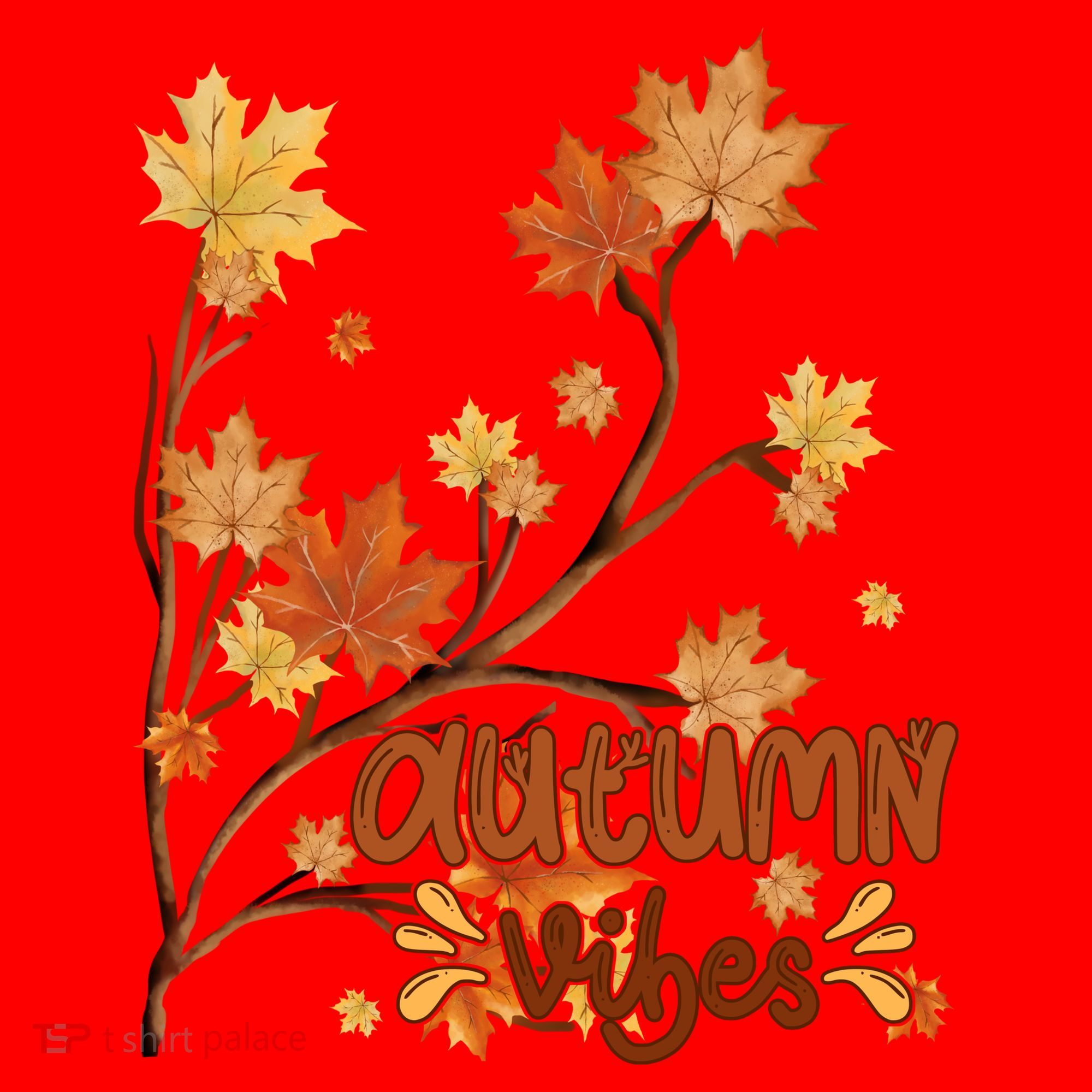Autumn Vibes Leaves Cozy Santa Hat