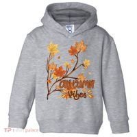 Autumn Vibes Leaves Cozy Toddler Hoodie thumb 0